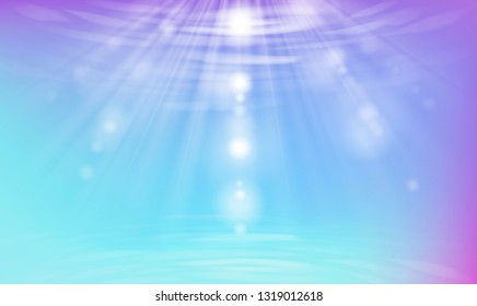 under the water sea with smooth rays