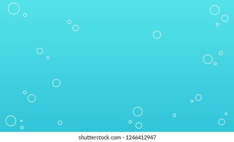 Under water wallpaper. free space for text. bubbles vector.