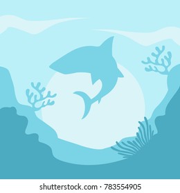 Under Water World Illustration Vector