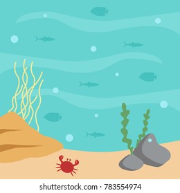 Under Water World Illustration Vector