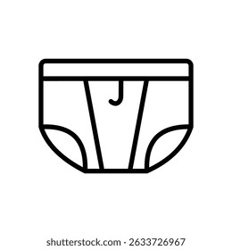 Under Wear Vector outline icon. Eps 10 file