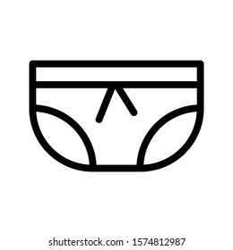 under wear vector thin line icon 
