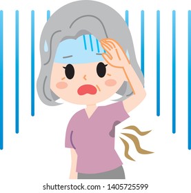 underarm odor worrying senior woman