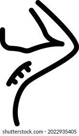 underarm vector thin line icon