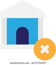 Icono de finanzas de acceso subbancario Ilustración plana de Vector