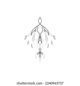 underboob line tattoo art design 