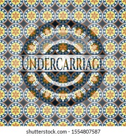 Undercarriage arabesque emblem. arabic decoration.