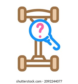 undercarriage car vehicle moving color icon vector. undercarriage car vehicle moving sign. isolated symbol illustration