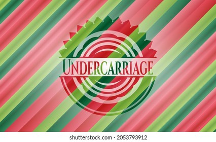 Undercarriage christmas colors emblem. Vector Illustration. Detailed. 