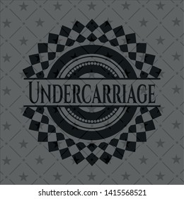 Undercarriage dark icon or emblem. Vector Illustration. Detailed.