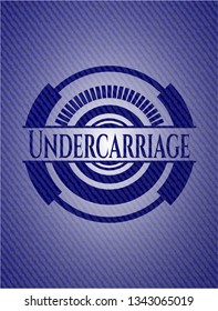 Undercarriage emblem with jean background