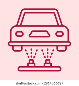 Undercarriage Flush trendy pink vector illustration in flat style beautiful background.eps