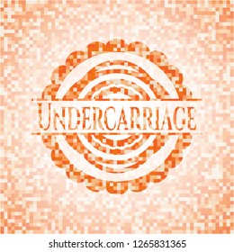 Undercarriage orange mosaic emblem with background