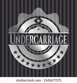 Undercarriage silvery shiny badge. Vector Illustration. Mosaic.