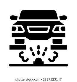 undercarriage wash solid icon illustration vector graphic. Simple element illustration vector graphic, suitable for app, websites, and presentations isolated on white background