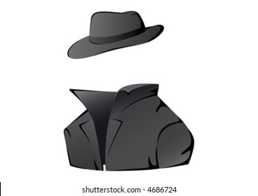 Undercover agent. Vector illustration.