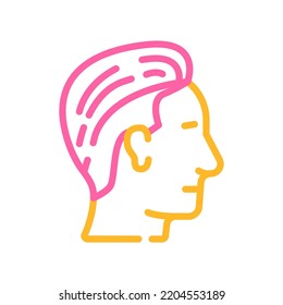 Undercut Hairstyle Male Color Icon Vector. Undercut Hairstyle Male Sign. Isolated Symbol Illustration