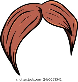 Undercut side parted hair Clip art