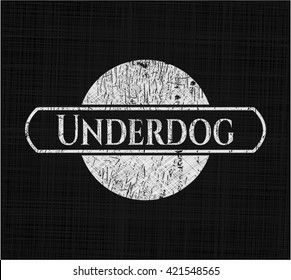 Underdog with chalkboard texture