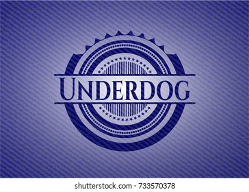 Underdog emblem with jean high quality background
