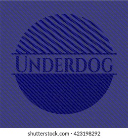 Underdog emblem with jean texture