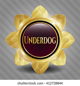 Underdog gold shiny emblem