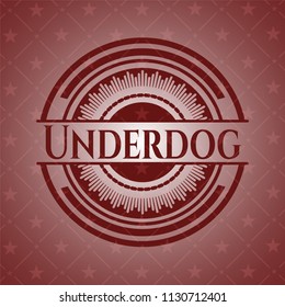 Underdog retro style red emblem