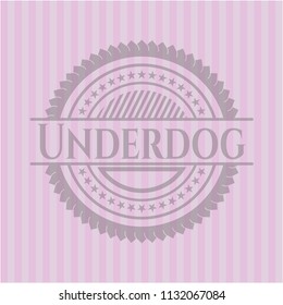 Underdog vintage pink emblem