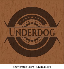Underdog wood emblem. Vintage.