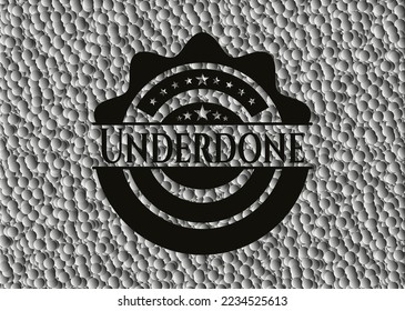 Underdone dark icon or emblem with bubbles background. Vector Illustration. Detailed. 