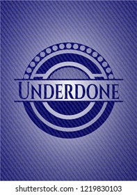 Underdone emblem with denim texture
