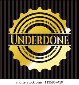 Underdone gold emblem or badge
