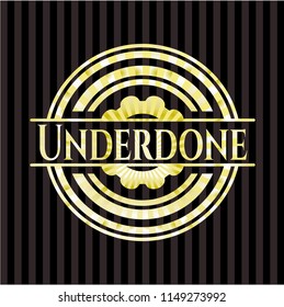 Underdone golden badge