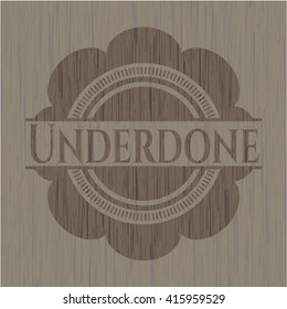 Emblema de madera retro subhecho