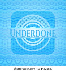 Underdone water representation badge background.