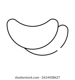 under-eye patches accessory line icon vector. under-eye patches accessory sign. isolated contour symbol black illustration