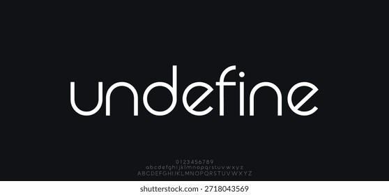 Underfine Fuente creativa. Fuente de tecnología digital abstracta moderna. Logo fuente creativa, tipo, tecnología, película, digital, música, película. Fuentes e ilustración en formato Vector.