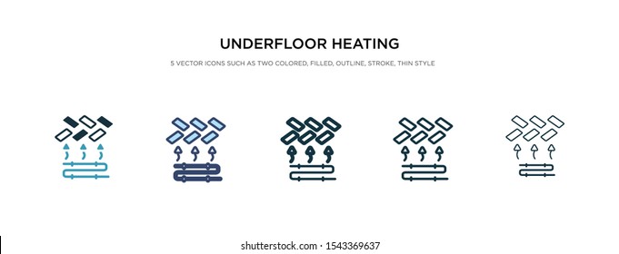 underfloor heating icon in different style vector illustration. two colored and black underfloor heating vector icons designed in filled, outline, line and stroke style can be used for web, mobile,