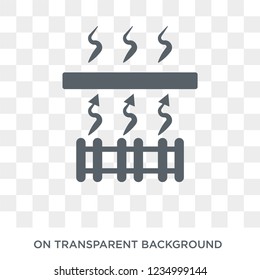 Underfloor heating icon. Trendy flat vector Underfloor heating icon on transparent background from smart home collection. 