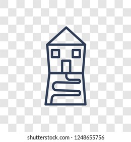 Underfloor heating icon. Trendy linear Underfloor heating logo concept on transparent background from Smarthome collection