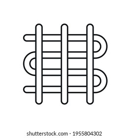 Underfloor Heating linear icon. Plumbing. Thin line customizable illustration. Contour symbol. Vector isolated outline drawing. Editable stroke