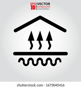 Underfloor Heating system icon. Eps 10 vector illustration.