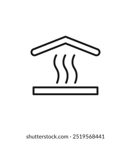 Underfloor heatingline icon. vector illustration. EPS10