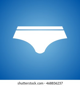 Undergarments Icon on blue color.