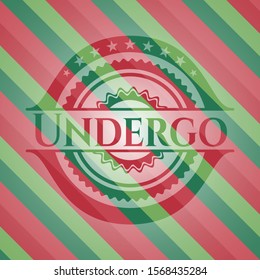 Undergo christmas emblem. Vector Illustration. Detailed.