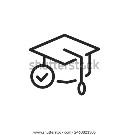undergraduate checklist line icon, icon for web use, applications and other needs