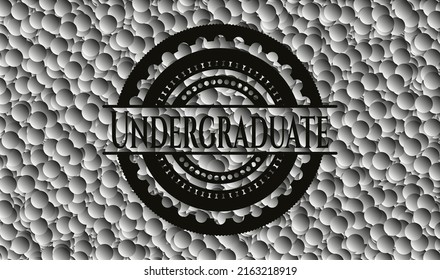 Undergraduate dark badge with bubbles background. Vector Illustration. Detailed. 