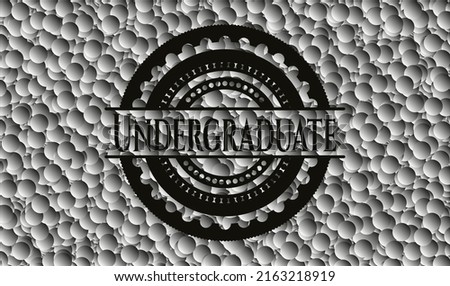 Undergraduate dark badge with bubbles background. Vector Illustration. Detailed. 