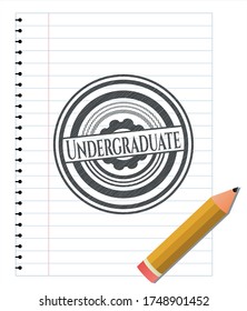 Undergraduate draw (pencil strokes). Vector Illustration. Detailed. 