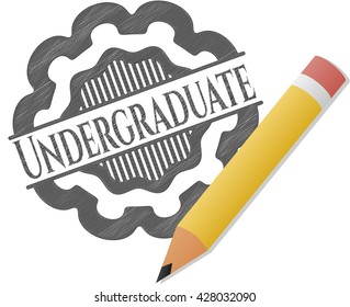 Undergraduate drawn with pencil strokes